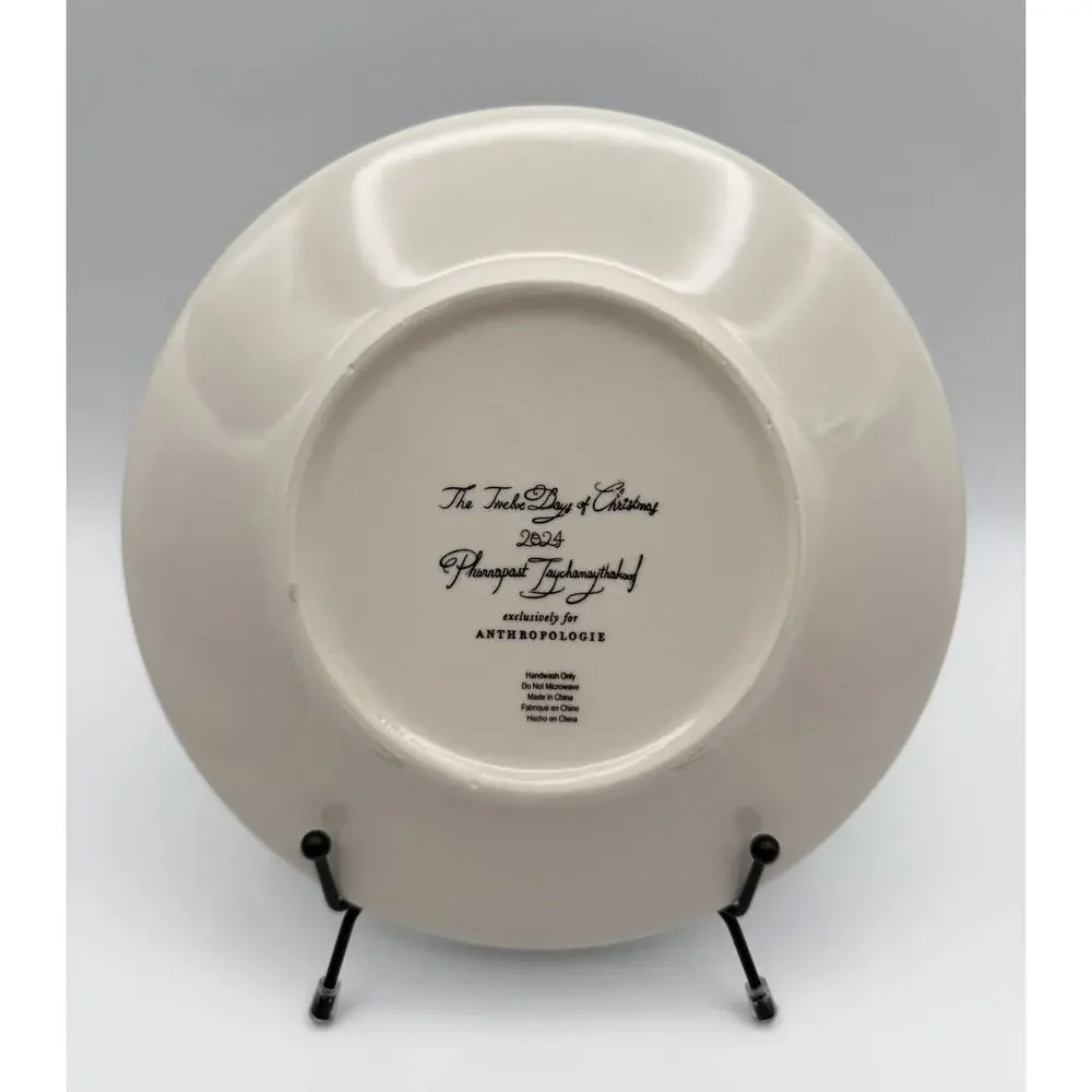 Anthropologie Phannapast Taychamaythakool 12 Days of Christmas Dessert Plate #4